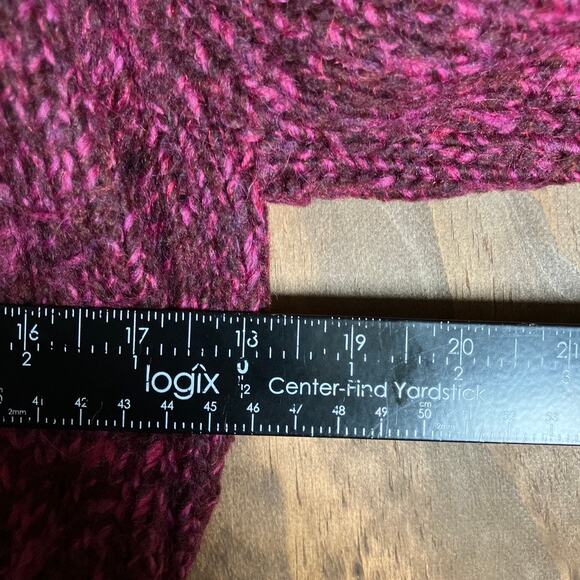 Ann Taylor LOFT Womens Sweater Pink Cardigan Open Belted Front Wool Blend M - Picture 8 of 12